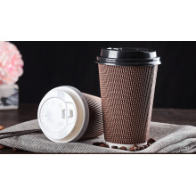 Disposable Coffee Cup with Lid Thick Corrugated Cup with Hot Drink Cup, Can Be Customized